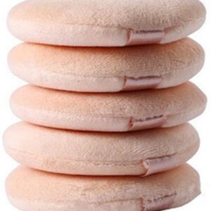 Teenitor 4 Pcs Flocking Round Makeup Sponge Air Cushion Powder Puff.