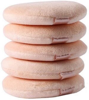 Teenitor 4 Pcs Flocking Round Makeup Sponge Air Cushion Powder Puff.