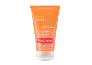 Neutrogena Rapid Clear Foaming Exfoliating Facial scrub with Salicylic Acid Acne Medicine for Breakouts 4.2 fl oz