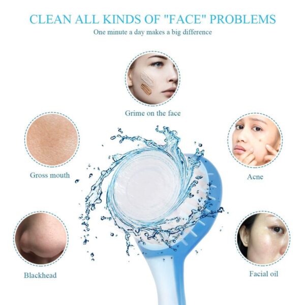 Face Brush for Cleansing and Exfoliating – Manual Facial Cleaning Brush