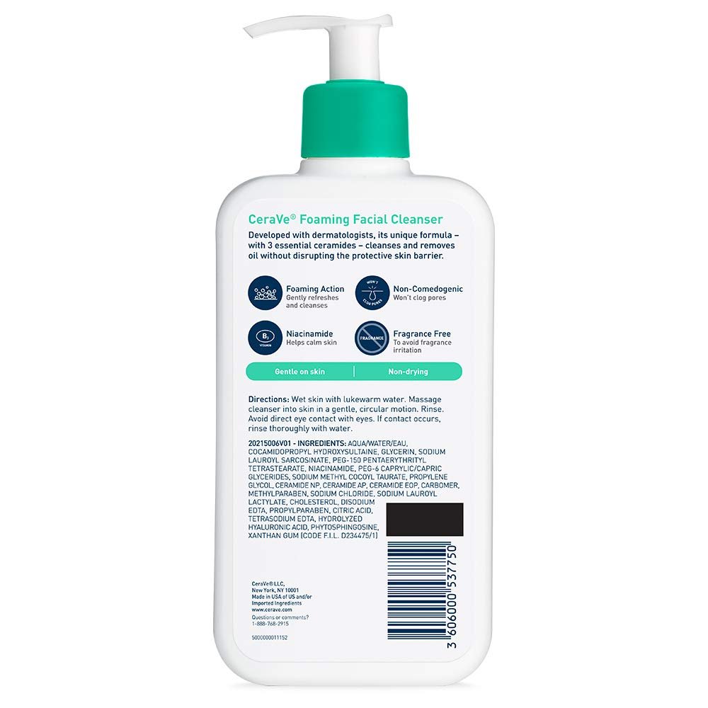 CeraVe Foaming Facial Cleanser 12 Fl oz - Image 2