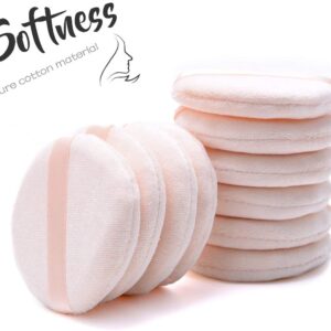 Pure Cotton Powder Puff Puff for Powder Foundations 3.15 inch 10 pieces