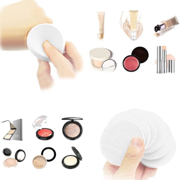 30 Pcs Round Makeup Cosmetics Sponge Facial Powder Puff Blush Foundation Applicator