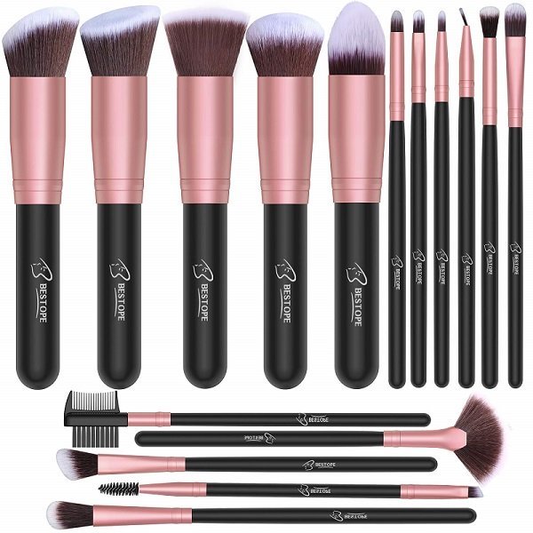 BESTOPE Makeup Brushes 16 PCs