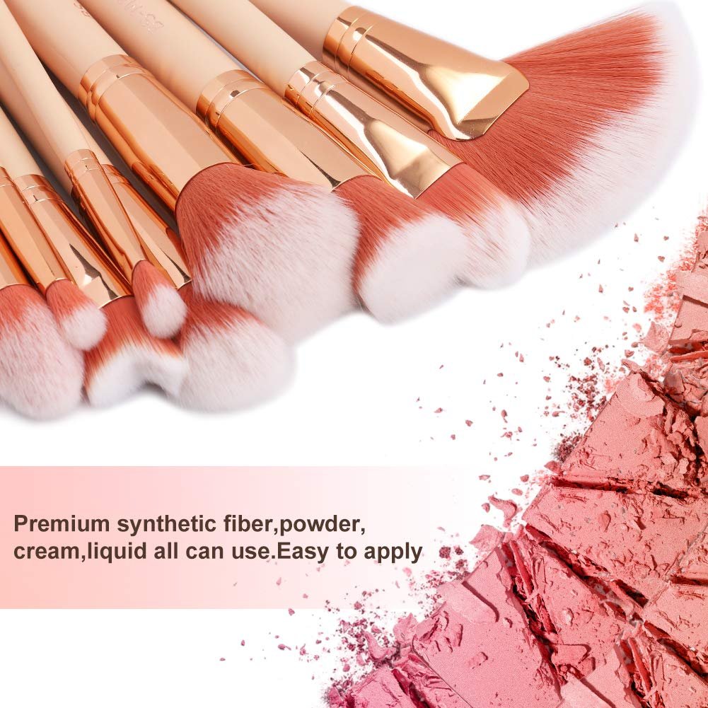 BS-Mall wooden Make up Brush Set 15 pcs - Image 4