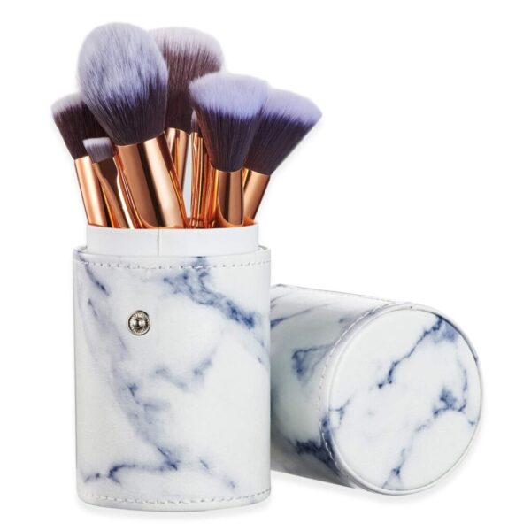RUESIOUS MARBLE MAKEUP BRUSH SET WITH BRUSH HOLDER POT