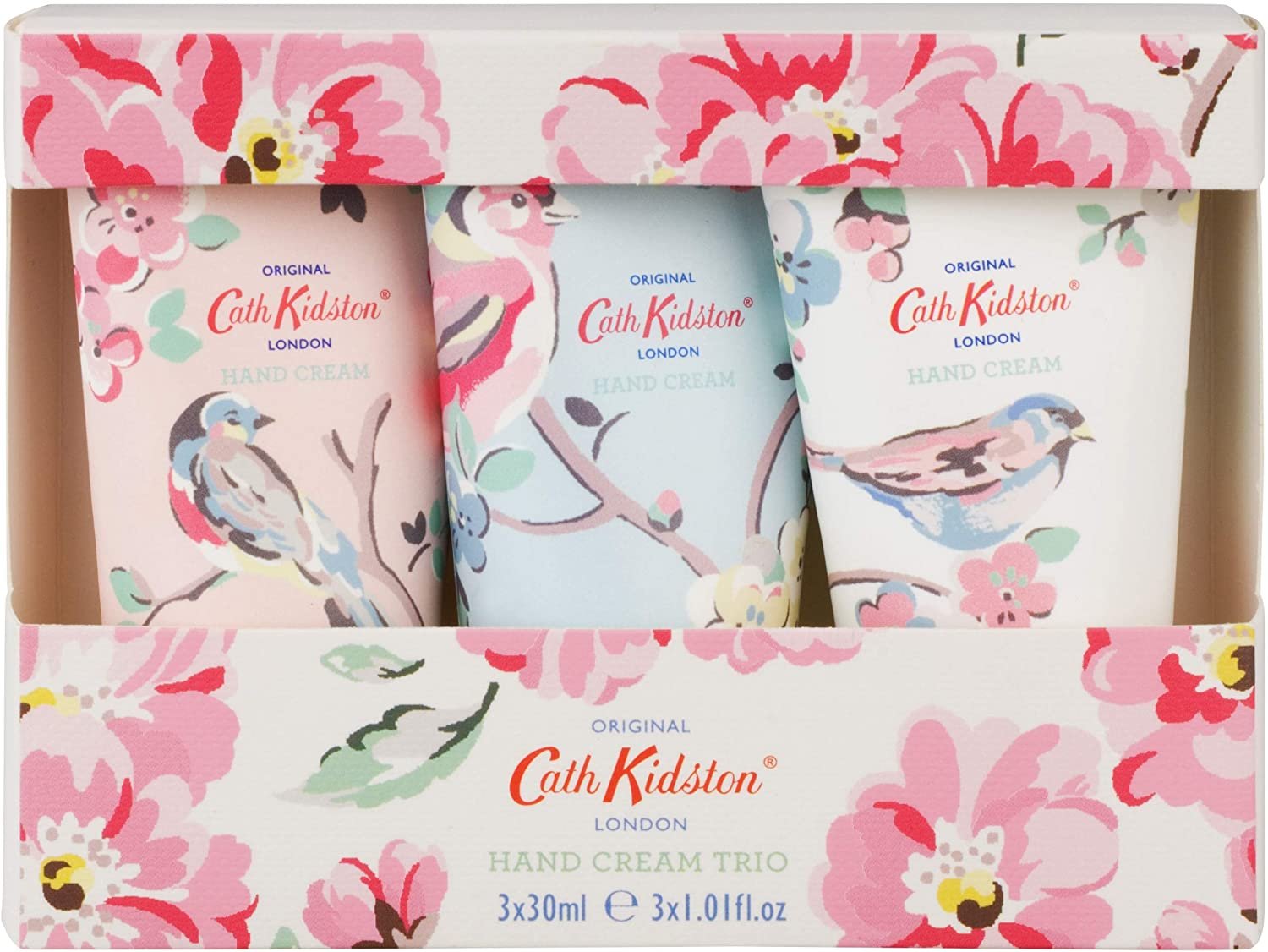 Cath Kidston Assorted Blossom Birds Hand Cream Trio, 3 x 30 ml