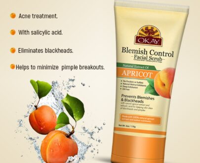 OKAY BLEMISH CONTROL APRICOT FACIAL SCRUB 6oz / 170gr