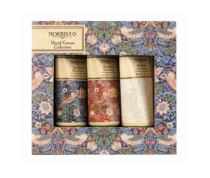 Morris &Co Strawberry Thief Shea Butter Vegan Hand Cream 3x30ml Gift Set For Her