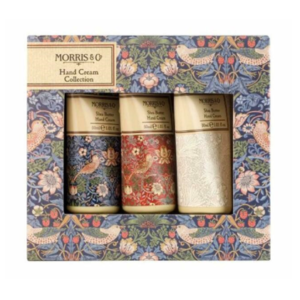 Morris &Co Strawberry Thief Shea Butter Vegan Hand Cream 3x30ml Gift Set For Her