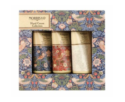 Morris &Co Strawberry Thief Shea Butter Vegan Hand Cream 3x30ml Gift Set For Her