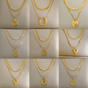 Ladies Double Layer Necklace Stainless Steel