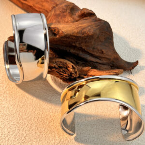 Ladies Stainless Steel Bangle Gold and Silver