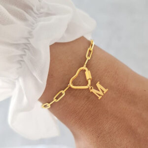 Ladies Bracelet with Alphabet Stainless Steel