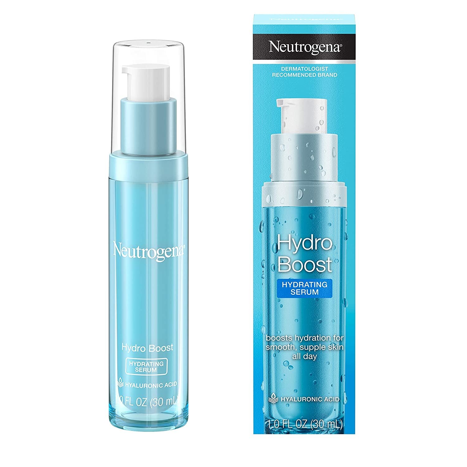 Neutrogena Hydro Boost Hydrating Hyaluronic Acid Serum Oil-Free and Non-Comedogenic Face Serum for Glowing Complexion