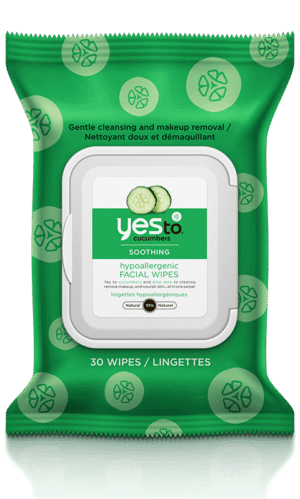 Yes to cucumbers soothing hypoallergenic facial wipes