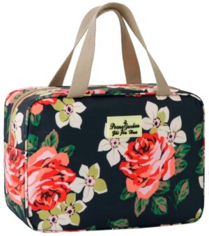 TOILETRY BAG FOR WOMEN COSMETIC TRAVEL BAG FLORAL
