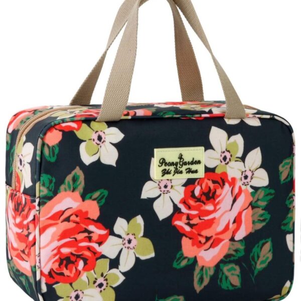 TOILETRY BAG FOR WOMEN COSMETIC TRAVEL BAG FLORAL
