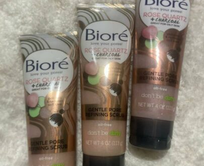 Biore Rose Quartz-Gentle Pore Refining Scrub