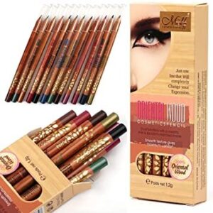 Creazy 12 Colour Beauty Eye Shadow Eyeliner Woodiness Pencil Makeup Cosmetic Set