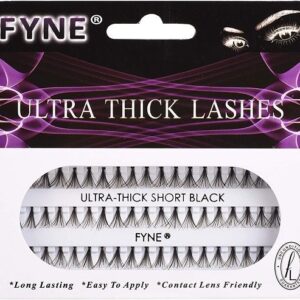 FYNE INDIVIDUAL EYE LASH EXTENSION 60 KNOTTED CLUSTER EYE LASHES PER PCK (Short - 8mm)