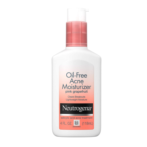 Neutrogena Oil Free Acne Facial Moisturizer with 5% Salicylic Acid Acne Treatment (Pink Grapefruit) 4 Fl