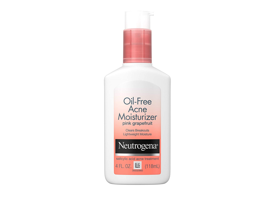 Neutrogena Oil Free Acne Facial Moisturizer with 5% Salicylic Acid Acne Treatment (Pink Grapefruit) 4 Fl