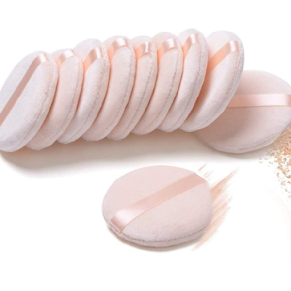 Pure Cotton Powder Puff Puff for Powder Foundations 3.15 inch 10 pieces