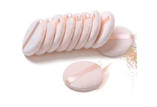 Pure Cotton Powder Puff Puff for Powder Foundations 3.15 inch 10 pieces - Image 2