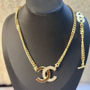 Ladies Necklace with Chanel Pendant Earrings & Bracelet