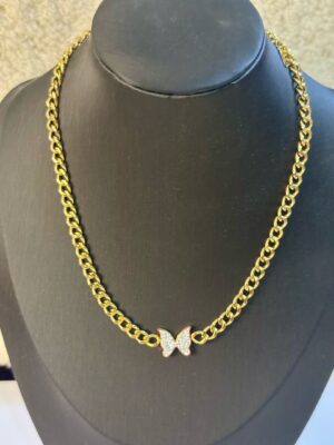 Ladies Necklace with Butterfly Pendant