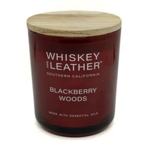WHISKY LEATHER BLACKBERRY BOURBON SCENTED CANDEL