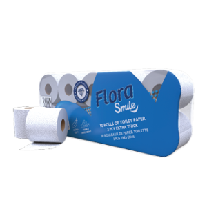 TOILET ROLL FLORA SMILE UNWRAPPED (1X10X7)