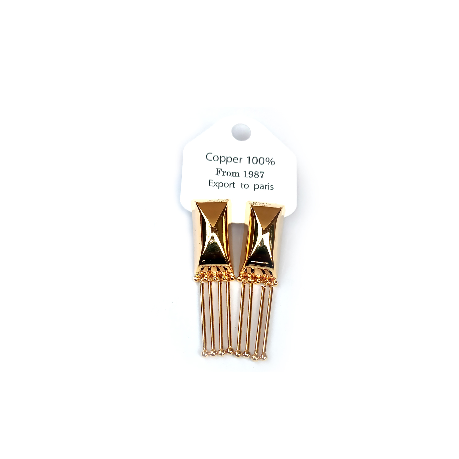 100% Vintage Copper Earring - Image 3