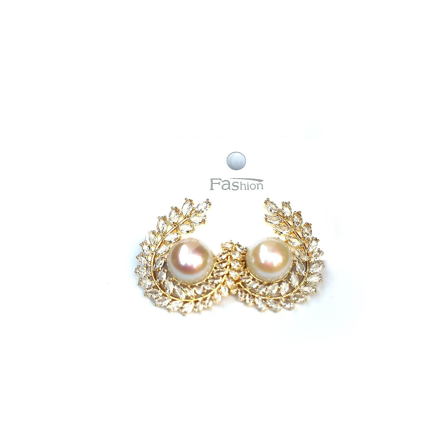 C Shaped Pearl Earring - Image 2