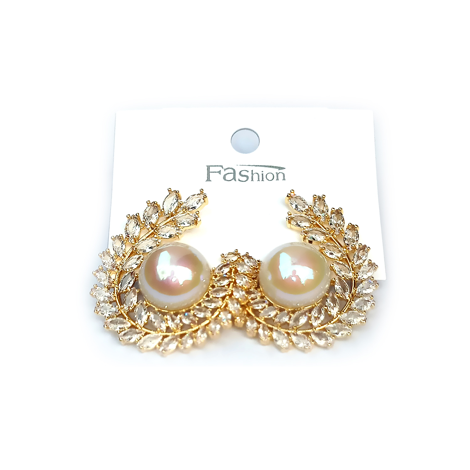 C Shaped Pearl Earring