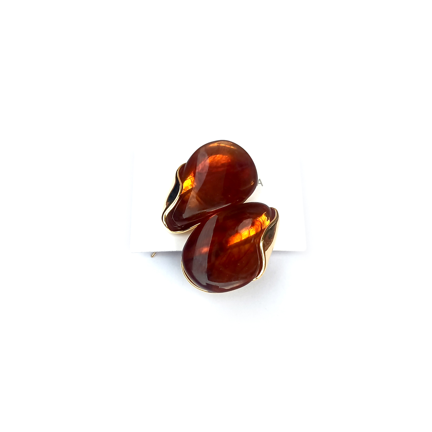 High Quality Amber Pendant Earring - Image 2