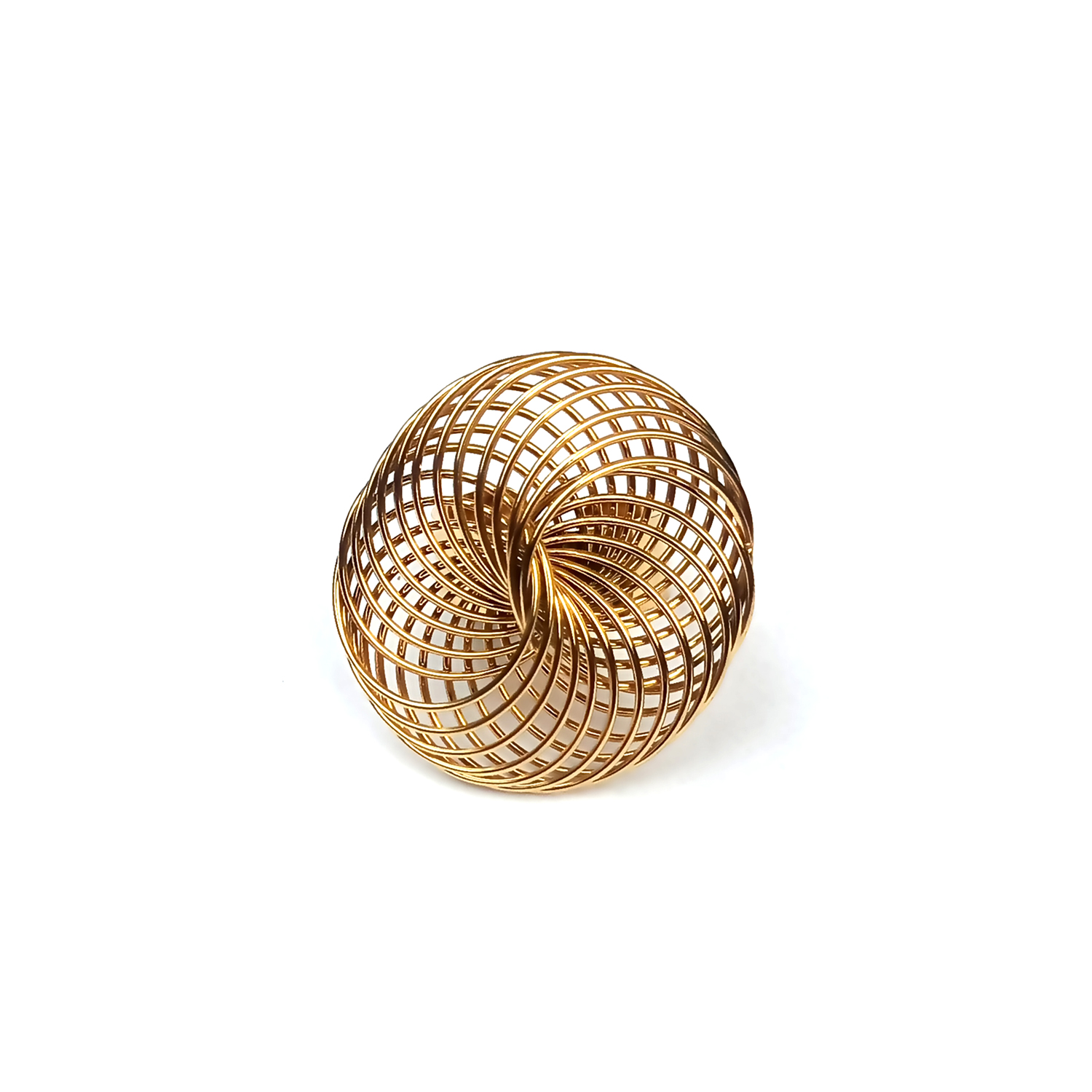 Swirl Ladies Gold Ring - Image 3