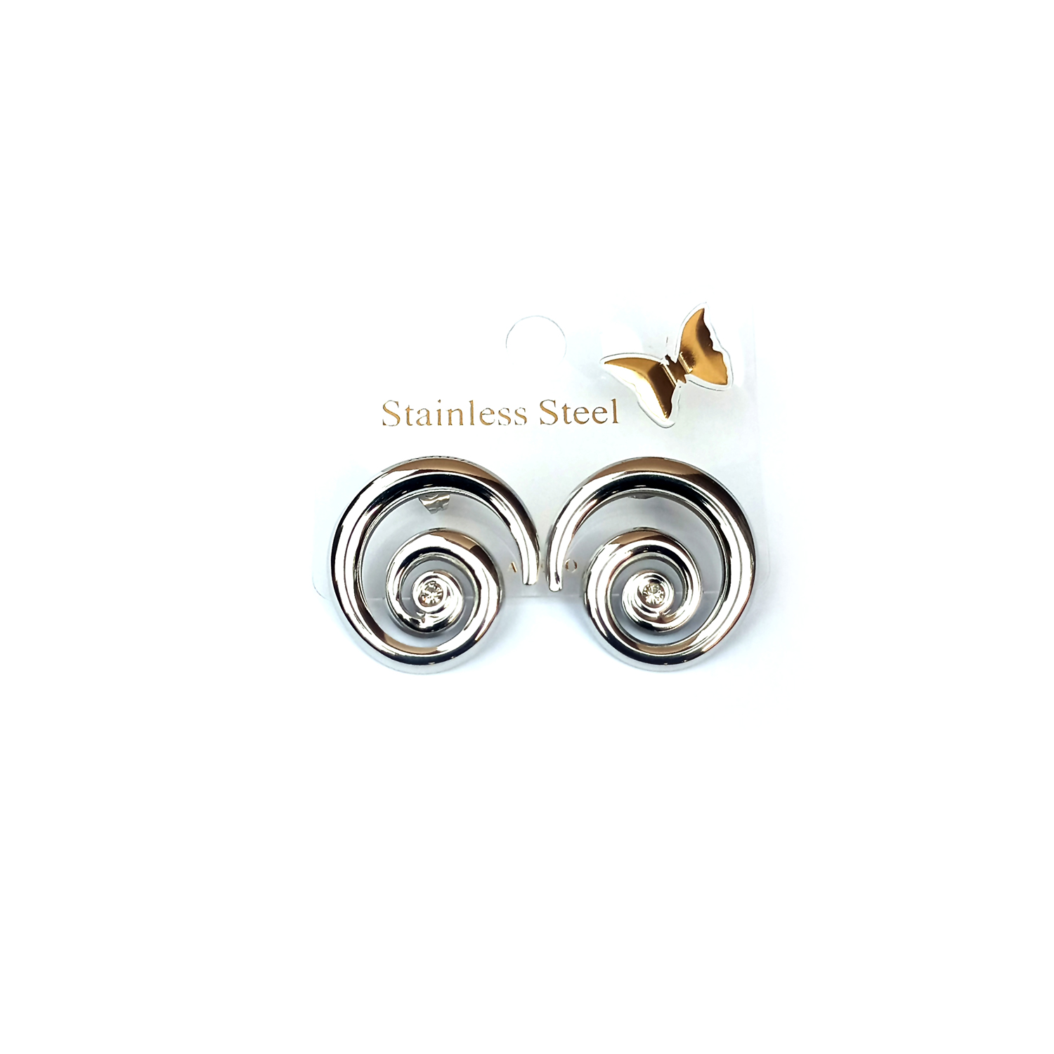 Helix Steel Stud Earrings - Image 3