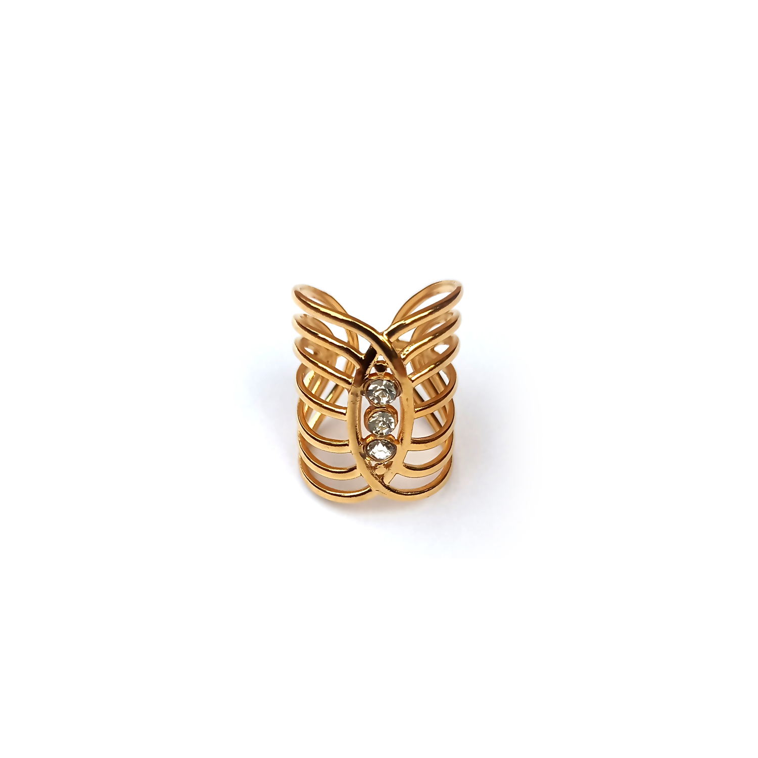 Gold Diamond Space Ring