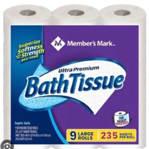 MEMBER'S MARK BATH TISSUE 9 ROLLS
