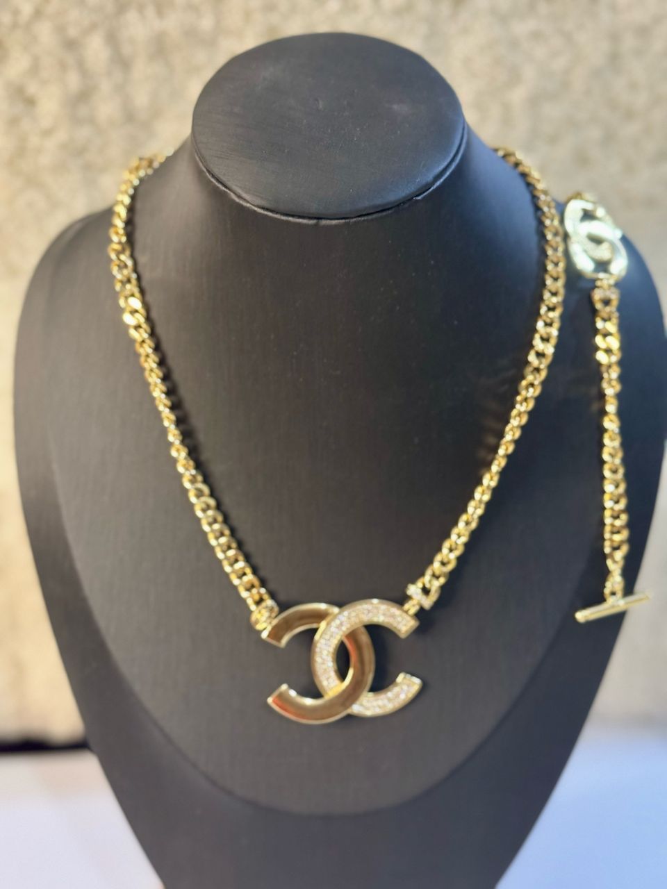 Ladies Necklace with Chanel Pendant Earrings & Bracelet
