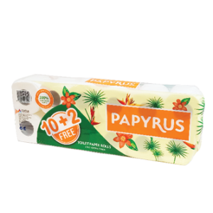 T ROLL PAPYRUS 10+2 UNWRAPPED  2 PLY PCK 10