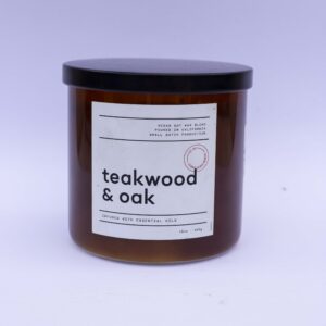TEAKWOOD & OAK SCENTED CANDEL