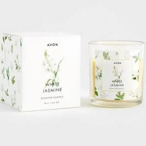 AVON WHITE JASMINE SCENTED CANDLE